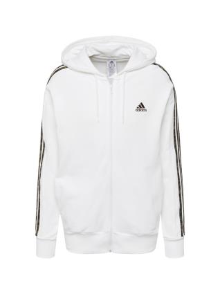 ADIDAS PERFORMANCE Casaco de treino em moletão  preto / branco