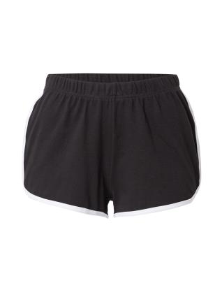 Urban Classics Calças  preto / branco