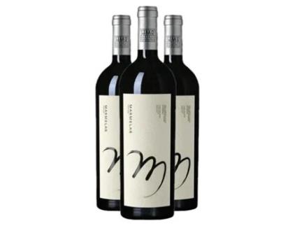 Caixa 3 Garrafas Vinho Marmelar Tinto 2017 Caixa em Madeira