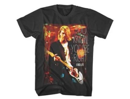 T-shirt KURT COBAIN (M - Preto)