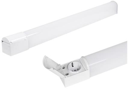 Armadura Estanque LED 15W 6000K 1350Lm (1 metro) c/ Tomada Schuko - 