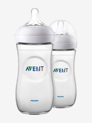Lote de 2 biberões 330 ml Philips  Natural sem BPA sem cor