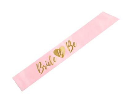 Faixa Bride To Be Rosa Com Coração