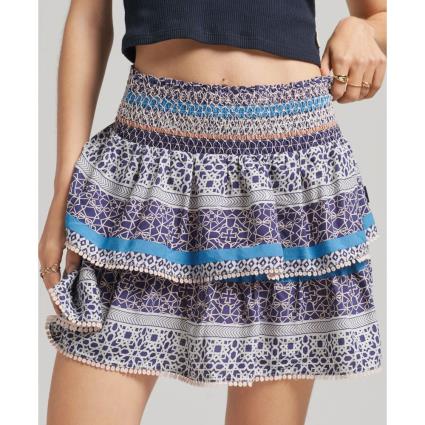 Superdry Vintage Tiered Mini Skirt Colorido XL Mulher