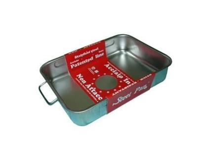 Assadeira de Aço Inoxidável STEEL PAN (40X28cm)