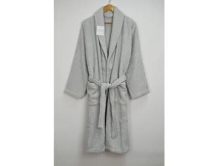 Roupão de Banho Premium VIDAL HOME 100% Algodão 400 Gr (XL - Cinza)