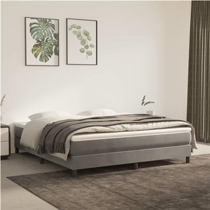 vidaXL Colchão de molas ensacadas 160x200x20 cm veludo cinza-claro