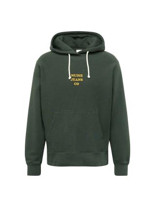 Nudie Jeans Co Sweatshirt 'Fredrik'  amarelo / verde escuro