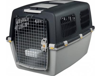 Transportadora para Cães  com Janela (Cinzento - 64x64x92cm - Metal - Até: 38 Kg - L - Porte Grande)