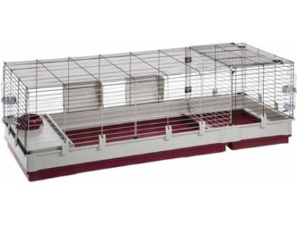 Gaiola para Coelhos  (Branco - 162x60x50cm - Aço)