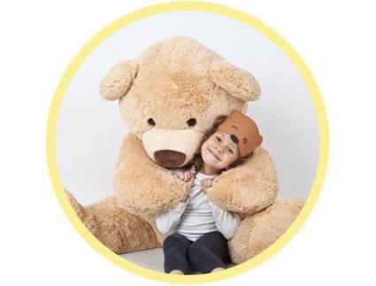 Peluche  Urso De Peluche Grande Com Laço(140 cm)