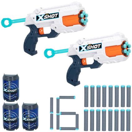 Conjunto de 2 Lançadores  X-Shot: Reflex (Com 6 Latas)