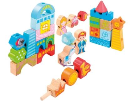 Brinquedo de Madeira  Construção De Castelo (32 Peças - Idade Mínima: 18 meses)