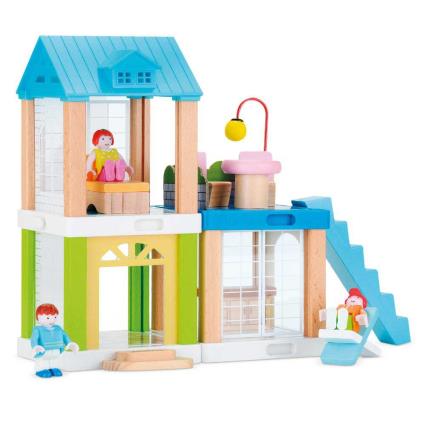 Jogos de Madeira  Casa de bonecos modular 37 peças