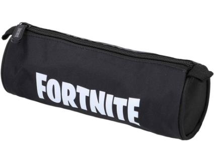 Estojo Escolar Cilíndrico Fortnite Preto
