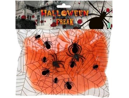 Decorações de Halloween  Teia de Aranha Laranja (20 gr)