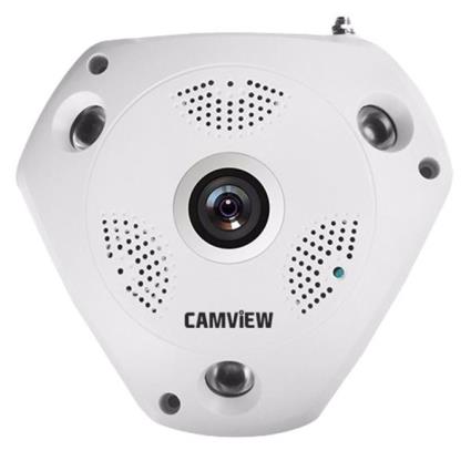 Câmara Vigilância Panorâmica IP 360º 5MP Wi-Fi SD ONVIF (Branco) - 