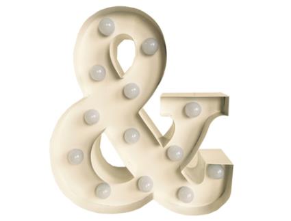 Símbolo & LED  Branco