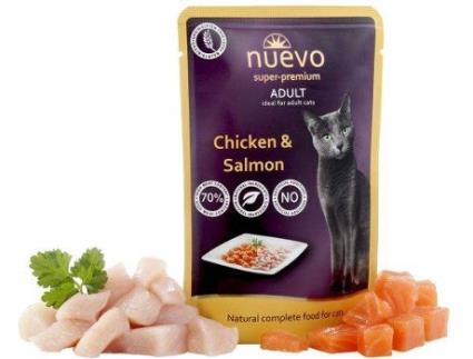 Ração para Gatos  (90 g - Húmida - Adulto - Sabor: Frango e Salmão)