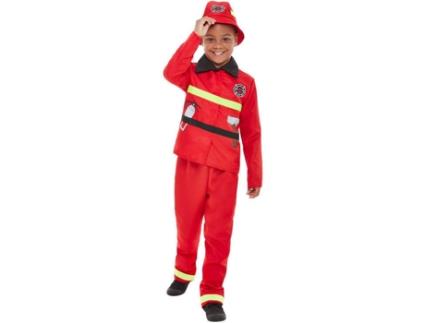 Fato de Menino  Bombeiro (Tam: 4 a 6 Anos)