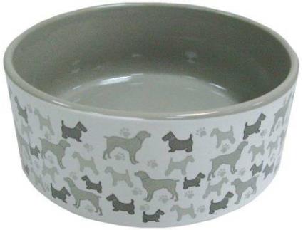 Comedouro para Cães  120599 (Cinzento - 20 cm - Cerâmica)