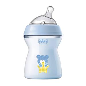 Chicco - Biberão Natural Feeling fluxo médio 250 ml. azul