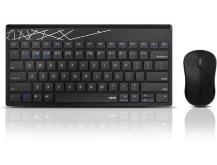 Teclado e Rato Rapoo Qwerty espanhol