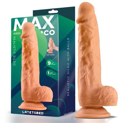 Andi Realistic Dildo com Testículos 9.1 Natural