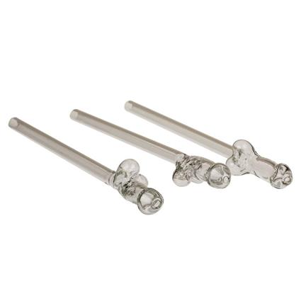 Canudos de vidro para pênis com limpador