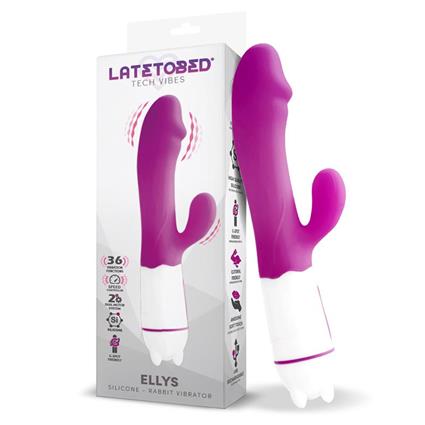 Ellys USB Vibrator 36 funções de silicone roxo