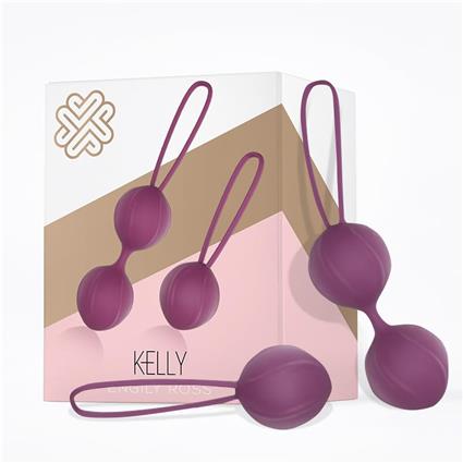 Kelly Silicone Kegel Balls roxo