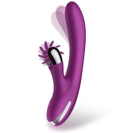 Não. Vibrador de movimento com dois dedos e roda de estimulação