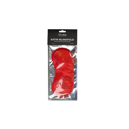 máscara de cetim vermelho