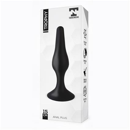 Plugue Anal Trophy 15 cm Silicone Preto