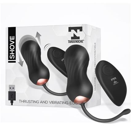 Shove Egg com movimento de impulso e vibrador com controle remoto