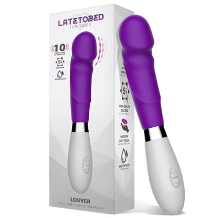 Vibrador de silicone roxo Louver