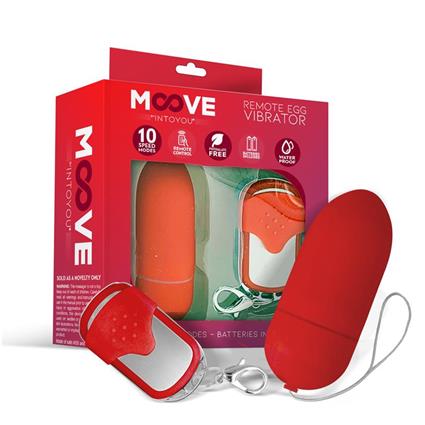 Ovo vibratório de controle remoto vermelho