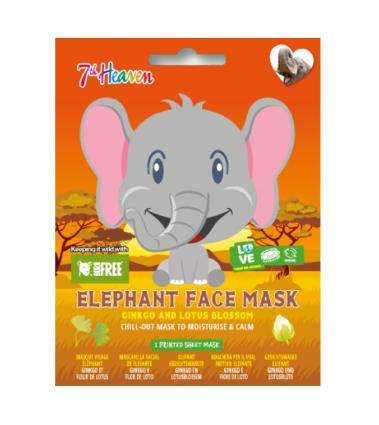Montagne Jeunesse - 7th Heaven - Máscara facial Animal Mask Elefante - Ginko e flor de lótus