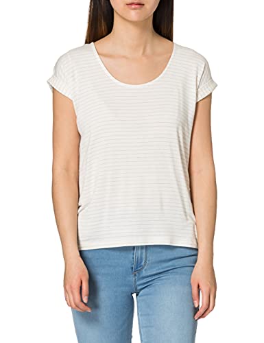 T-shirt às riscas brilhantes