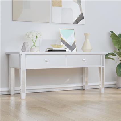 vidaXL Mesa de centro espelhada 106x45x45cm derivados de madeira/vidro
