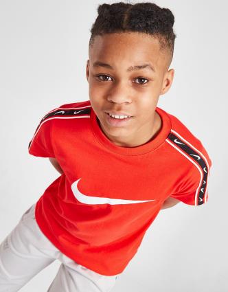Nike Repeat Tape T-Shirt Junior - Vermelho - Kids, Vermelho
