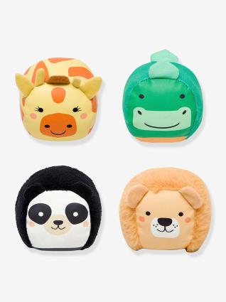 As Dooballs - Conjunto de 4 bolas em forma de bonecos-doudou -  laranja medio liso com motivo