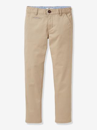 Calças chino, para menino, da  bege medio liso