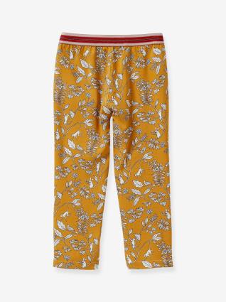 Calças fluidas e estampadas, , para menina amarelo medio estampado