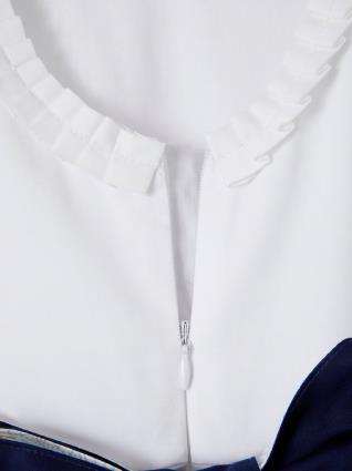 Vestido especial cerimónia com cinto reversível, para menina branco claro liso