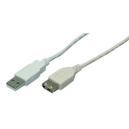 CU0011 CABO EXTENSAO USB 2.0 TIPO A M PARA TIPO A F CINZENTO 3M