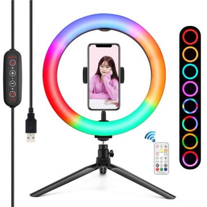 Base + Suporte Para Smartphone + Luz 10 Rgb