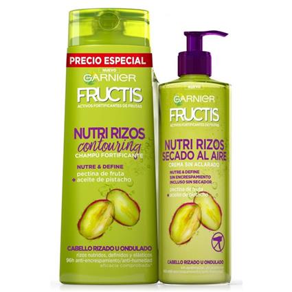 Fructis Nutri Rizos Secado al Aire Crema Sin Aclarado 400 ml + Nutri R
