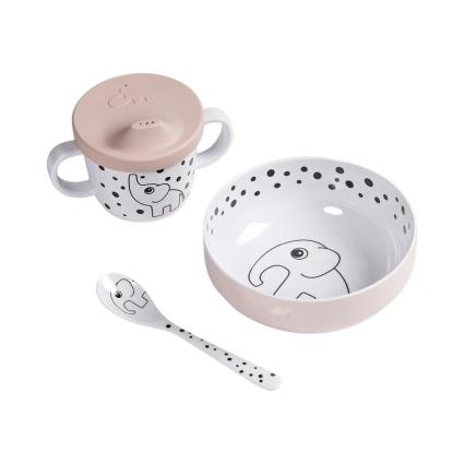 Conjunto primeira refeição, happy dots