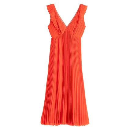 Collections Vestido de cavas comprido com decote em V
